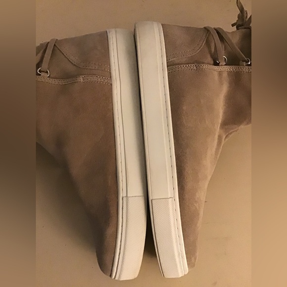 Zara Women beige suede platform sneaker booties US 10 - Picture 11 of 12